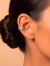 Brinco Piercing Fake Grão Cravejado no Prata - comprar online