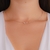 Colar Choker Aro Ponto de Luz no Ródio Branco