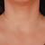 Colar Choker Aro de Microzirconias no Dourado