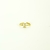 Anel Falange Aberto Letra I de Microzirconias Ajustavel no Dourado - comprar online