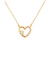 Colar Coração Vazado com Microzircônia no Dourado