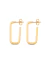 Brinco Argola Retangular Maior no Dourado