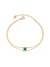 Pulseira com Ponto de Luz Carré Turmalina no Dourado