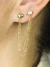 Brinco Duo Ear Line com Zircônia e Coração no Dourado - comprar online