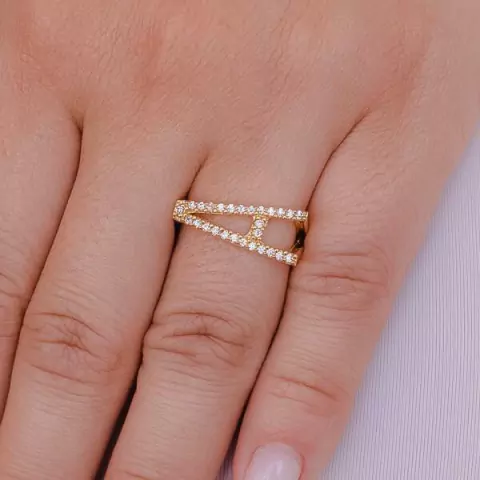 Anel Ajustavel Letra deitada no Dourado