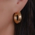 Brinco Argola Tubo Fosca no Dourado