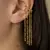 Brinco Piercing Unitario Argolinha com Correntes Penduradas no Dourado - comprar online