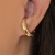 Brinco Piercing Argola Tubo com Microzirconias no Dourado - comprar online