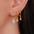 Brinco Trio Argolinhas com Gotas Penduradas Banhado no Dourado - comprar online