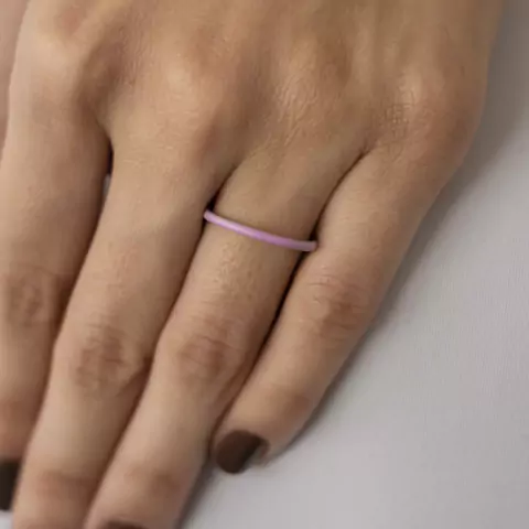 Anel Fino com Resina Lilás no Dourado - comprar online