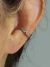 Brinco Piercing Fake Florzinha Cravejada no Dourado - comprar online