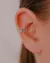 Brinco Piercing Liso com Detalhe Vazado na Prata - comprar online