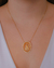Colar Mandala Nossa Senhora Aparecida com Microzirconias no Dourado