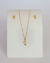 Conjunto Infantil Florzinha de Microzirconias no Dourado