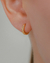 Brinco Argolinha com Microzirconias Pequena no Dourado
