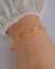 Pulseira Corações Vazados no Dourado