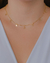 Colar Choker Elos Estrelas Lisas no Dourado