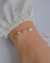 Pulseira Ajustavel Quadrados de Zirconias no Dourado