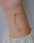 Pulseira Ajustavel Quadrados de Zirconias no Dourado - comprar online
