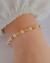 Pulseira Bolinhas Lisas e Perolas no Dourado