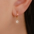 Brinco Argolinha com Tiffany de Zirconia Pendurado - comprar online