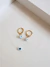 Kit 2 Produtos - Brinco+Colar Nylon Olho Grego no Dourado