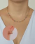 KIT 2 Produtos - Colar Choker Cristais Coloridos e Brinco Tiras de Cristais Coloridos no Dourado