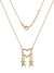 Colar Filhos Coração Vazado com Dois Meninos Jogando Bola Pendurados no Dourado