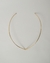 Colar Choker Aro V Liso no Dourado na internet