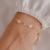 Pulseira Ajustavel Quadrados de Zirconias no Dourado na internet