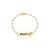 Pulseira Personalizada Infantil Perolas e Plaquinha com Nome e Borboleta