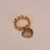 Anel Elos com Coração de Microzirconias Pendurado no Dourado na internet