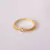 Anel Zirconia Redonda Cravação Inglesa com Microzirconias dos Lados no Dourado com Cristal - comprar online
