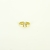 Anel Falange Aberto Letra R de Microzirconias Ajustavel no Dourado - comprar online