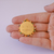 Pingente Mandala I Believe In Miracles com Cristais em Volta no Dourado com Multicor