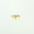 Anel Falange Aberto Letra F de Microzirconias Ajustavel no Dourado - comprar online