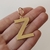 Pingente Argolinha com Letra Grande Lisa Z no Dourado