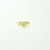 Anel Falange Aberto Letra C de Microzirconias Ajustavel no Dourado - comprar online