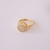 Anel Chuveiro Cravejado no Dourado com Cristal - comprar online