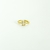 Anel Falange Aberto de Microzirconias Ajustavel no Dourado Letra B - comprar online