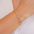 Pulseira Corações Vazados no Dourado - comprar online