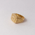 Anel Largo Craquelado com Soda Cap Liso no Dourado - comprar online