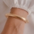 Pulseira Bracelete Tubo Fosco no Dourado