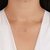 Colar Nylon com Letra Lisa e uma Zirconia do Lado no Dourado - comprar online