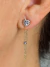 Brinco Ear Line com Coração Cravejado e Tiffany no Dourado - comprar online