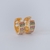 Brinco Argolinha Cravejada com 4 Fileiras de Cristais Coloridos no Dourado - comprar online