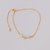 Pulseira Ajustavel Quadrados de Zirconias no Dourado - DAMA Semijoias Atacado