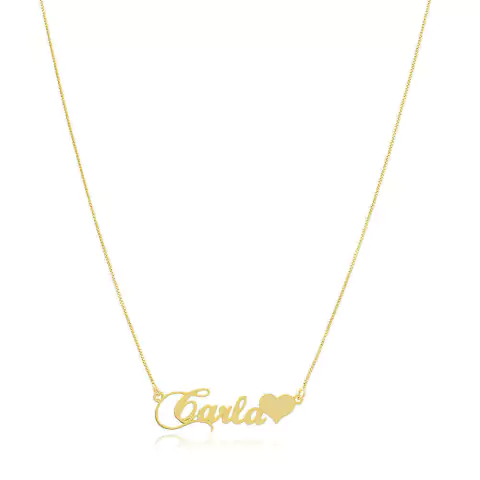 Colar Personalizado com Nome e Coração