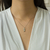 Colar Filha de Microzirconias no Ródio Branco