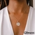 Colar Signo com Microzirconias no Ródio Branco - DAMA Semijoias Atacado